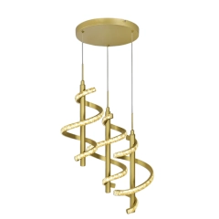Lampa wisząca okrągła LED CLARET 3 złota