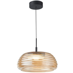 Lampa sufitowa wisząca LOCULI LED czarny, bursztynowy