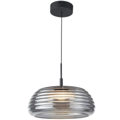 Lampa sufitowa wisząca LOCULI LED czarny, dymiony