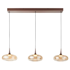 Lampa sufitowa wisząca TENELE 3B LED miedziana