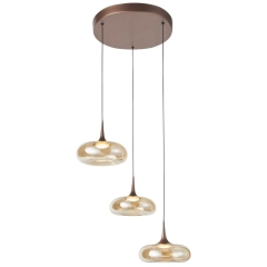 Lampa sufitowa wisząca TENELE 3A LED miedziana
