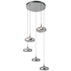 Lampa sufitowa wisząca TENELE 5A LED srebrna