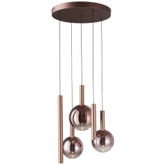 Lampa sufitowa wisząca CAMINO 5A LED miedziana