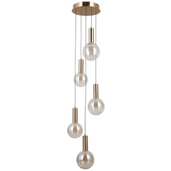Lampa sufitowa wisząca STRELA 5 LED złota
