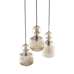 Lampa wisząca SOPHIA 3 COGNAC beżowa