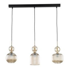 Lampa wisząca na listwie SOPHIA 3 COGNAC beżowa