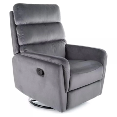 Fotel rozkładany Argos velvet szary