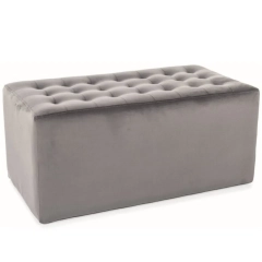 Puf tapicerowany LORI 2 velvet szary