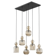 Lampa sufitowa, wisząca SOPHIA 6 COGNAC beżowa
