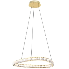 Lampa sufitowa wisząca LED ATHESA kryształowa złota