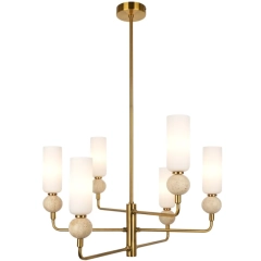 Lampa sufitowa wisząca SANTOS 6 złota