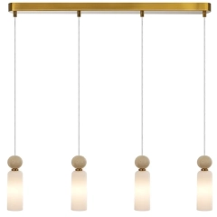 Lampa sufitowa wisząca SANTOS 4 złota