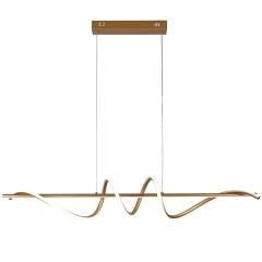 Lampa sufitowa wisząca LED BASTELO złota