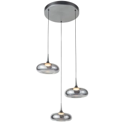 Lampa sufitowa wisząca LED TENELE A srebrna