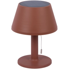 Lampa stołowa LED solarna ESFERA czerwona