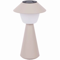 Lampa stołowa LED solarna MARIONETA szara