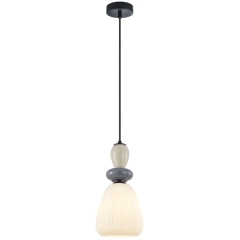 Lampa sufitowa wisząca DOMALI biała szara