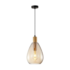 Lampa sufitowa wisząca ZULO 1 bursztynowa