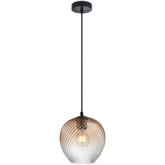 Lampa sufitowa wisząca ALIAS bursztynowa czarna