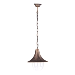 Lampa wisząca zewnętrzna BOSTON brązowo złota IP44