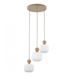 Lampa sufitowa, wisząca BALLO 3 beżowa