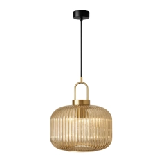 Lampa wisząca K-5895 ARIA L klosze bursztynowe