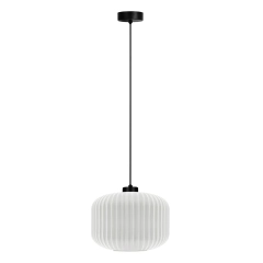 Lampa wisząca K-5641 SPARTA M biały ryflowany klosz