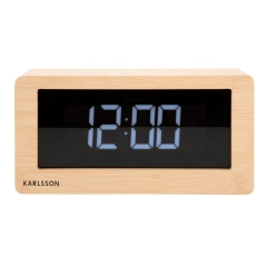 Zegar stołowy FLIP BOXED LED jasne drewno
