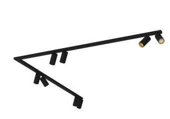 Lampa sufitowa MONO CORNER VIII czarna złota 2x150