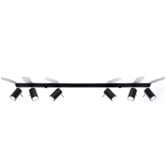 Lampa sufitowa listwa RING 6L czarny