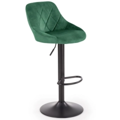 Hoker, stołek barowy H101 velvet zielony