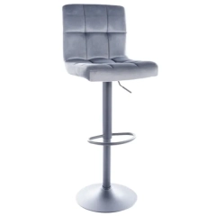 Hoker, krzesło barowe C105 velvet szary