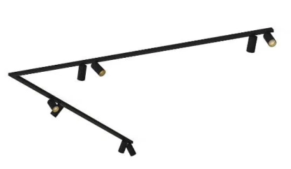 Lampa sufitowa MONO CORNER VIII 2x200 czarna złota