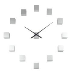Zegar ścienny DIY CUBIC srebrny