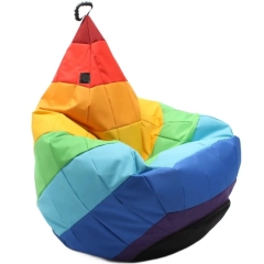 Puf TIPI PATCHWORK tęcza