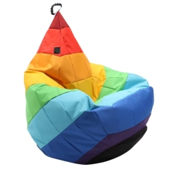Puf TIPI PATCHWORK XXL tęcza