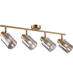 Lampa sufitowa, listwa SARDO 4 mosiądz, dymiona