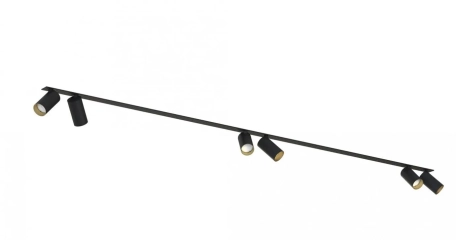 Lampa sufitowa listwa wpustowa MONO SURFACE VI czarny złoty
