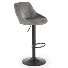 Hoker tapicerowany H101 velvet popielaty