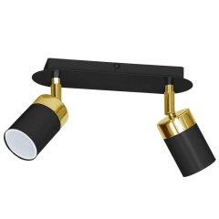 Lampa sufitowa JOKER 2 czarna, złota