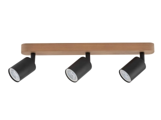 Lampa sufitowa TOP WOOD 3 czarny dąb