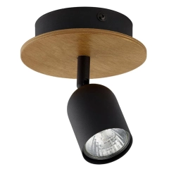 Lampa sufitowa TOP WOOD czarny, dąb