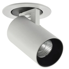 Lampa podtynkowa, wpust LUNA biało-czarny