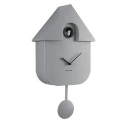Zegar ścienny z kukułką MODERN CUCKOO szary
