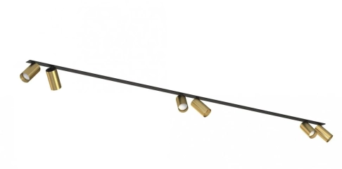 Lampa sufitowa listwa wpust MONO SURFACE VI złoty czarny