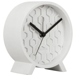 Budzik HONEYCOMB biały