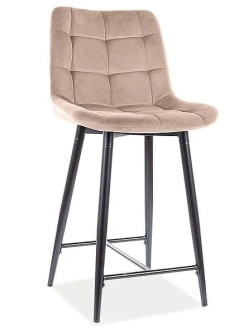Półhoker, krzesło barowe Chic H-2 velvet beż