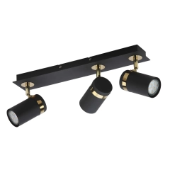 Lampa sufitowa, listwa VERANO 3 czarna