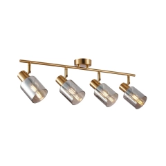 Lampa sufitowa, listwa SANTIA 4 mosiądz