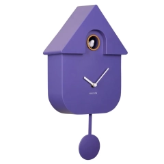 Zegar ścienny z kukułką MODERN CUCKOO fioletowy